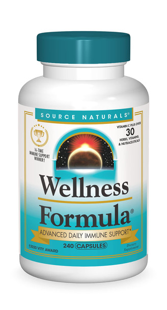 Source Naturals Wellness Formula Bio-Aligned Vitamins & Herbal Defense For Immune System Support - Dietary Supplement & Immunity Booster - 240 Capsules