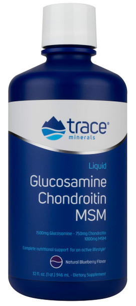 Trace Minerals Liquid Glucosamine/Chondroitin/MSM, 32-Ounce