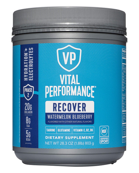 Vital Performance Recovery Powder, Nsf For Sport Certified, 20G Vital Proteins Collagen, 8G Bcaa, 5G Eaa, Post Workout Supplements, Watermelon Berry