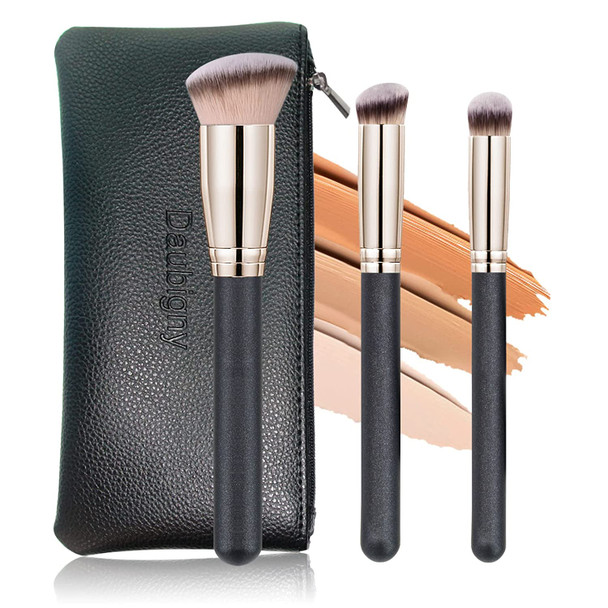 Makeup Brushes Daubigny Foundation Makeup Brushes for Liquid Makeup Pro Kabuki Foundation Brushes Set Premium Synthetic Bristles for Blending Liquid Cream Flawless Powder Buffing Stippling Concealer