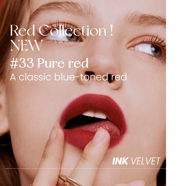 Peripera Ink the Velvet Lip Tint | High Pigment Color, Longwear, Weightless, Not Animal Tested, Gluten-Free, Paraben-Free | 0.14 fl oz (Kit, ALL MY RED)