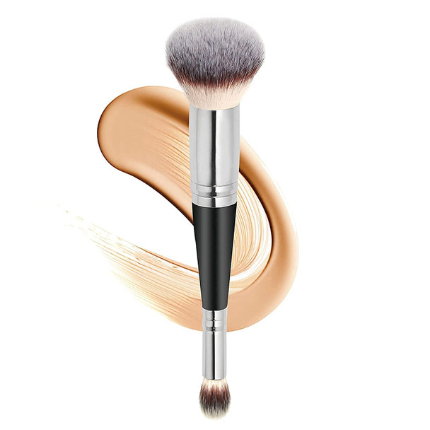 Daubigny Makeup Brushes Dual-ended Foundation Brush Concealer Brush Perfect for Any Look Premium Luxe Hair Rounded Taperd Flawless Brush Ideal for Liquid, Cream, Powder,Blending, Buffing,Concealer