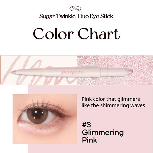 Peripera Sugar Twinkle Duo Eye Stick (03 Glimmering Pink)