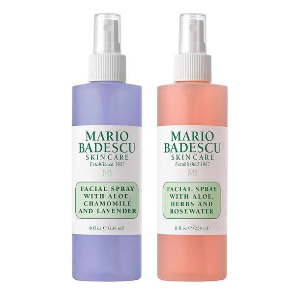 Mario Badescu Facial Spray Rosewater and Lavender Duo, 8 Fl Oz (Pack of 2)