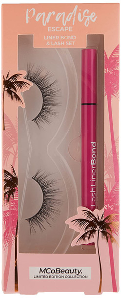MCoBeauty Paradise Escape Liner Bond And Lash Set - Richly Pigmented - Allows Effortless And Neat Application - No Messy Glue Or Magnets - Fine Felt Tip Applies Liquid Smoothly - Luxe Style - 2 Pc
