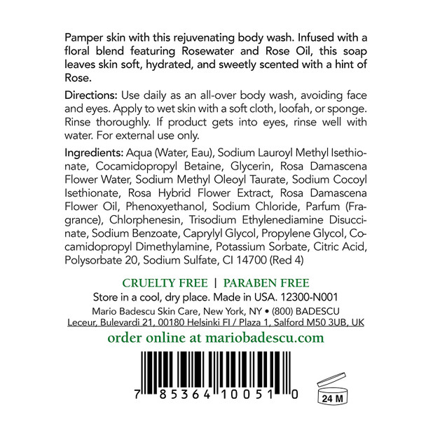 Mario Badescu Rose Body Soap, 8 fl. oz. (Pack of 1)