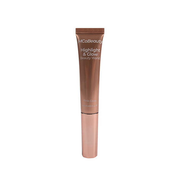 MCoBeauty Highlight And Glow Beauty Wand - Creates Luminous Complexion - Skin Looks Radiant And Glowing - Creamy, Longwear Formula - Soft Cushion Applicator - Pink Glow - 0.4 Oz Highlighter