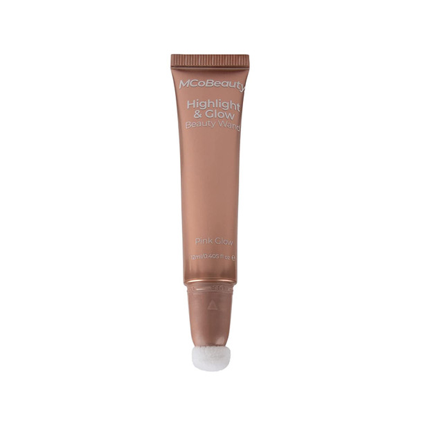 MCoBeauty Highlight And Glow Beauty Wand - Creates Luminous Complexion - Skin Looks Radiant And Glowing - Creamy, Longwear Formula - Soft Cushion Applicator - Pink Glow - 0.4 Oz Highlighter