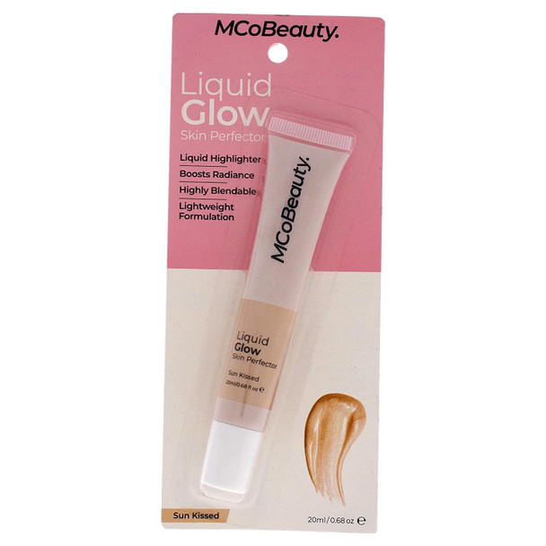 MCoBeauty Liquid Glow Skin Perfector - Lightweight, Blendable Formula - Instantly Brightens The Skin - Achieve A Beautiful, Luminous Finish - Long Lasting Wear - Sun Kissed - 0.68 Oz Highlighter