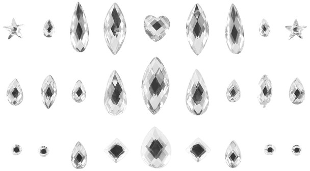 MCoBeauty Big Beauty Love Face And Body Jewels Light Reflecting 1 Pc