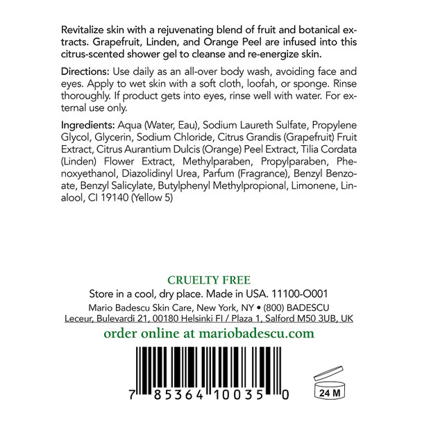 Mario Badescu Citrus Body Cleanser, 16 Fl Oz