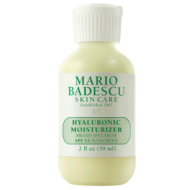 Mario Badescu Hyaluronic Moisturizer SPF 15 for Combination, Dry and Sensitive Skin |Daily Moisturizer with SPF |Formulated with Hylauronic Acid & Sesame Oil| 2 FL OZ