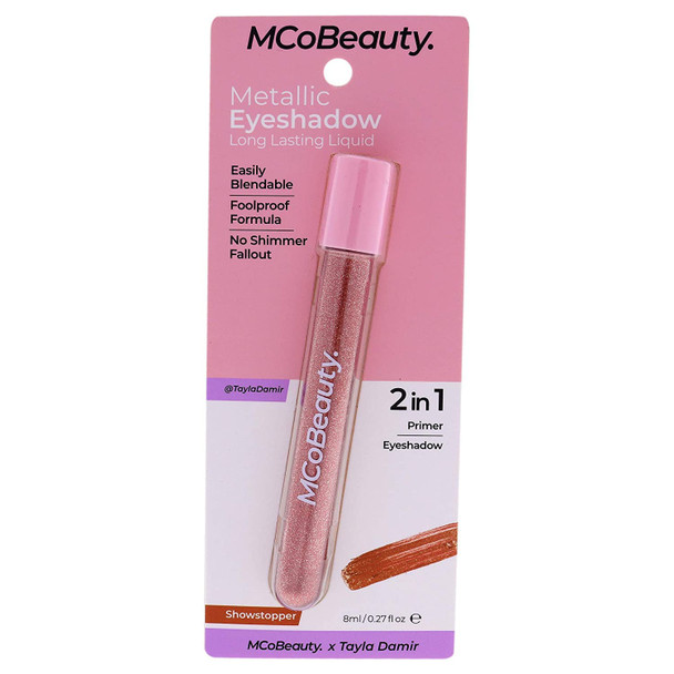 MCoBeauty Metallic Eyeshadow Long Lasting Liquid - Easily Blendable Highly Pigmented Foolproof Formula Gloss Finish For Brilliant, And Multidimensional Eye Looks Showstopper 0.27 Oz, I0099732