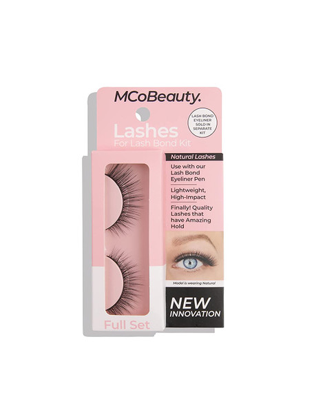 MCoBeauty Eye Lashes For Lash Bond Kit - Lightweight And Comfortable - Amazing Hold - Customize To Eye Shape And Size - Adheres Instantly To Liner - Reusable - Easy Application - Natural - 1 Pair