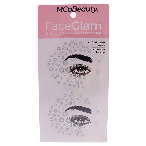 MCoBeauty Face Glam Eye And Body Jewels - Light-Reflecting - Self-Adhesive Gems - Stays On For Long - Safe To Use And Comfortable To Wear - Creates Stunning And Unique Looks - Disco Ball - 1 Pc