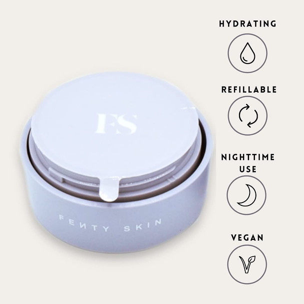 Fenty Skin Instant Reset Overnight Recovery Gel-Cream - Hydrating Night Face Moisturizer with Hyaluronic Acid, Facial Skin Care for Fine Lines, Wrinkles, Dry and Dull Skin