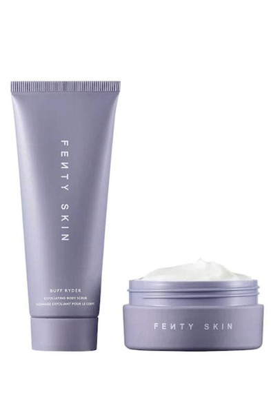 Fenty Skin The Body Duo Mini Body Scrub + Moisturizer Essentials, white