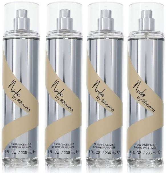 PACK OF 4 - Nude by Rihanna, Body Spray for Women, 8.0 oz