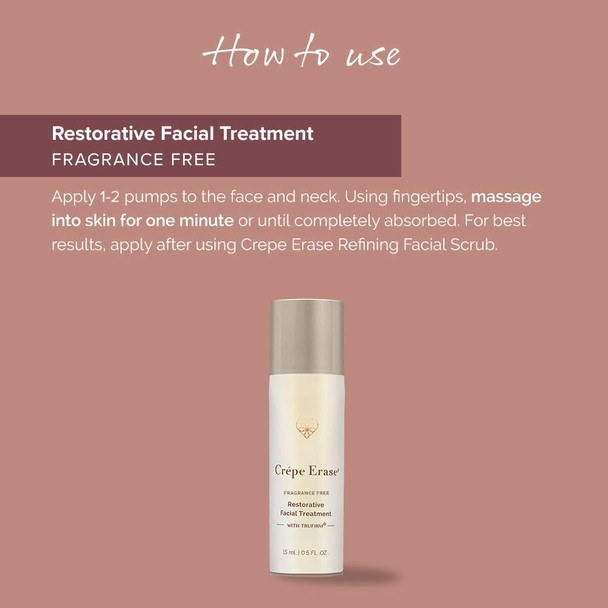 Crepe Erase Advanced Restorative Facial Treatment with Trufirm Complex, Introductory Size Fragrance Free, 0.5 Fl Oz