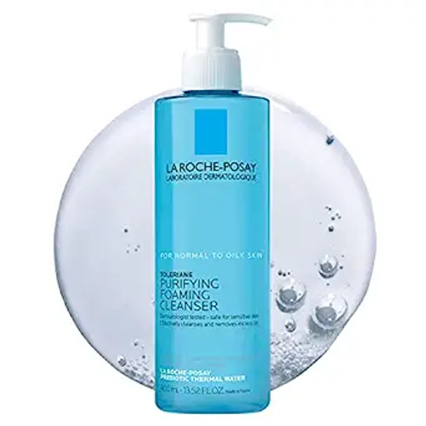 La Roche-Posay Toleriane Face Wash Cleanser, Purifying Foaming Cleanser For Normal Oily & Sensitive Skin