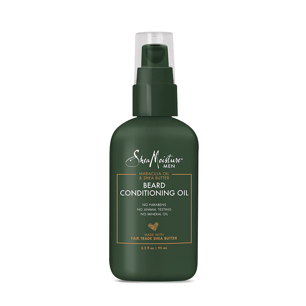 SheaMoisture Beard Conditioning Oil for a Full Beard Maracuja Oil and Shea Butter to Moisturize and Soften Beards 3.2 oz