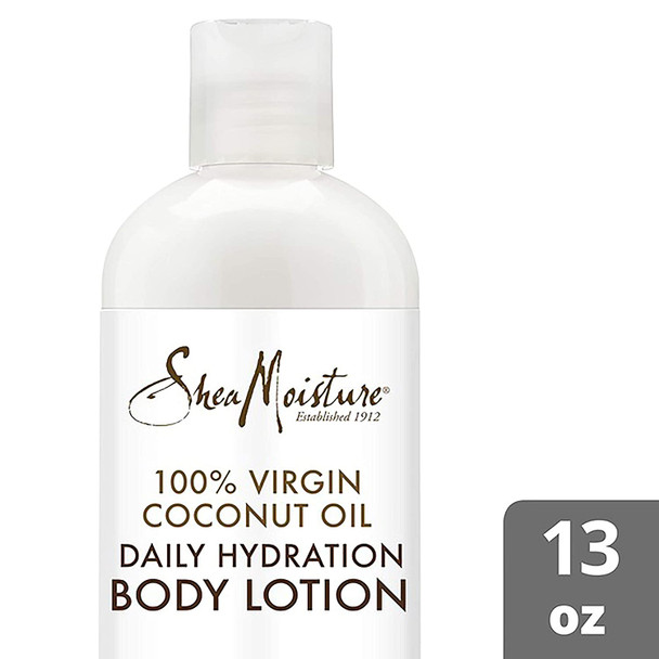 SheaMoisture 100% virgin coconut oil daily hydration body lotion moisturizer, 13 Fluid Ounce