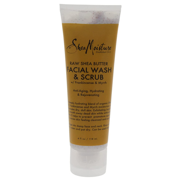 Shea Moisture Raw Shea Butter Facial Wash & Scrub, 4 Ounce