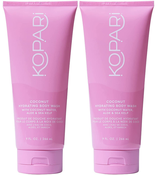 Kopari Hydrating Body Wash - Non-Toxic, Paraben Free, Gluten Free & Cruelty Free - Made with Organic Coconut Oil - 9 oz 2 Pack
