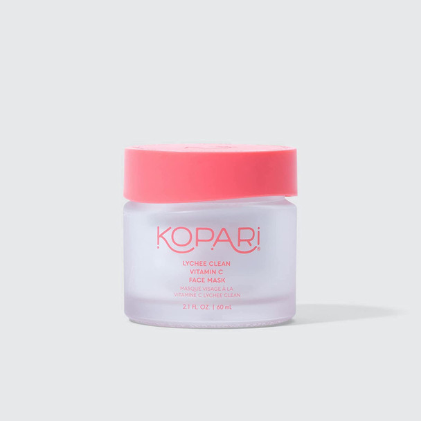 Kopari Lychee Clean Vitamin C Face Mask with Vitamin C, AHAs & Coconut Milk | Complexion Brightening and Moisturizing Face Mask | Brighten and Hydrate Dull, Dry Skin | Vegan and Cruelty Free | 2.1 fl Oz