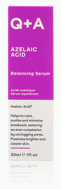 QA Azelaic Acid Balancing Serum Containing Pore Minimising Zinc PCA and Antioxidants for Fresher and Smoother Skin 30ml