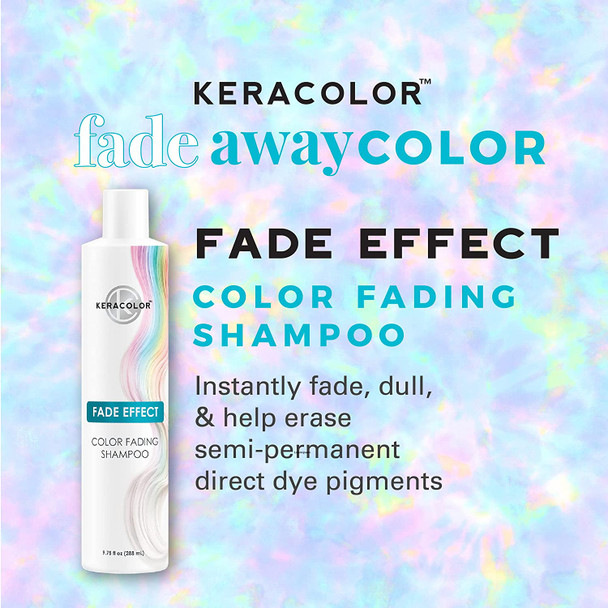 Keracolor Fade Effect Color Fading Shampoo  Works with SemiPermanent Direct Dyes to Bring Down Color Intensity 9.75 Fl Oz Pack of 1