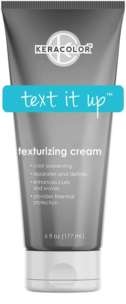 Keracolor Text lt Up Texturizing Cream for Curly Hair  Color Preserving that Enhances Curls and Waves  Provides Heat Protection 6 fl. oz.
