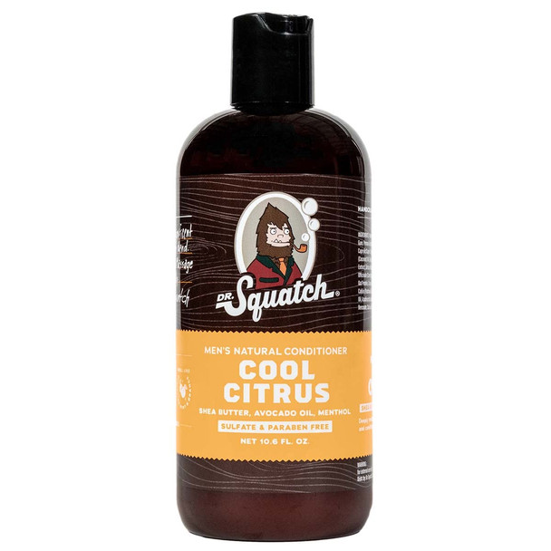 Dr. Squatch Cool Citrus Conditioner for Men  Daily Hair Conditioner  Stimulates, Hydrates, Soothes Scalp  Naturally Sourced with Organic Peppermint, Calendula, Clary Sage