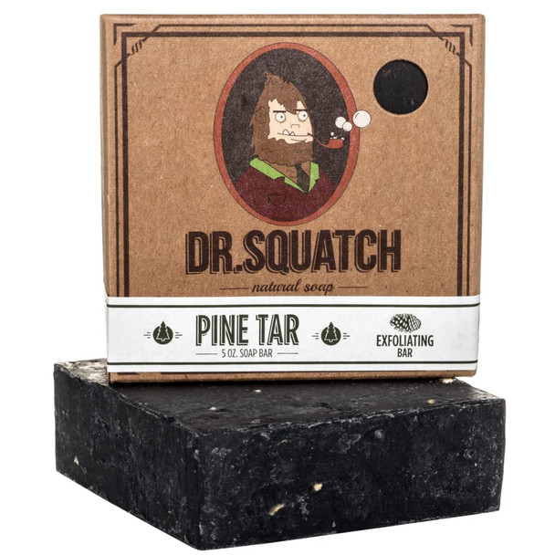 Dr. Squatch All Natural Bar Soap for Men with Heavy Grit, Pine Tar