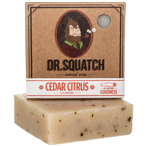 DISCONTINUED Dr. Squatch All Natural Bar Soap for Men with Zero Grit, Cedar Citrus