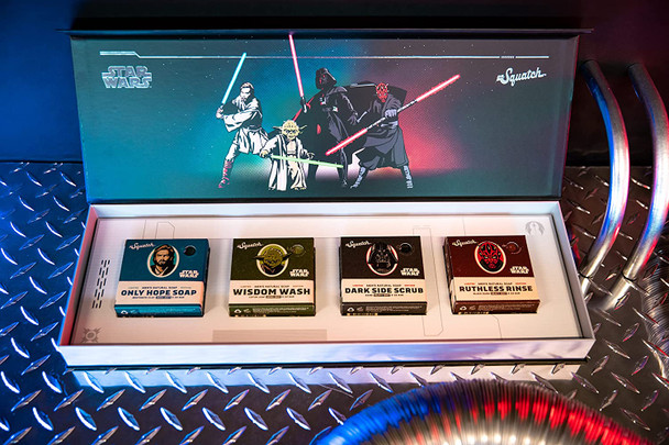 The Dr. Squatch Soap Star Wars Soap Collection with Collectors Box - Mens Natural Bar Soap - 4 Bar Soap Bundle and Collectors Box - Dr. Squatch Star Wars Soap for Men