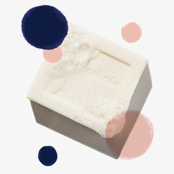 Gallinee Perfume Free Cleansing Bar - Ultra Soft Natural Cleansing Bar with Prebiotics and Lactic Acid, Perfect for Sensitive / Intimate Body Areas, 100g