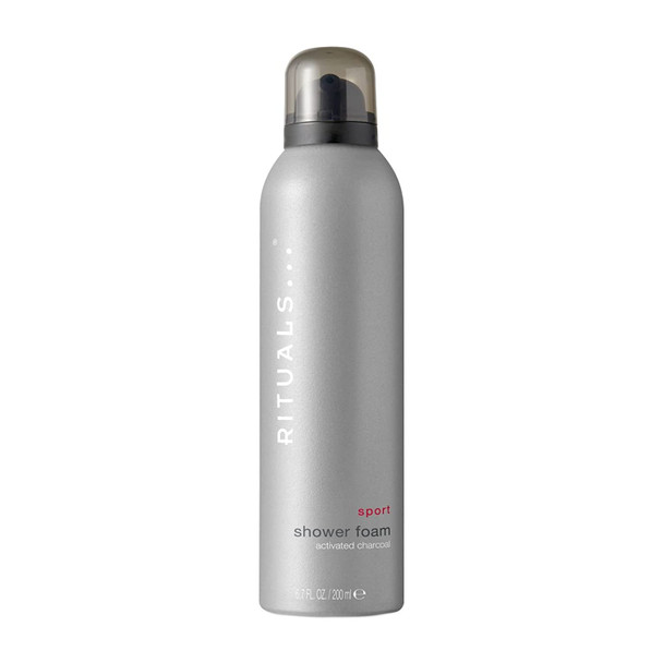 RITUALS Foaming Shower Gel from the Sport Collection, 200 ml - With Activated Charcoal - Stimulating & Invigorating Properties with Power Recharge Technology
