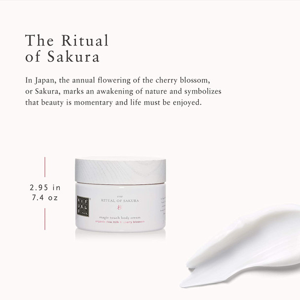 RITUALS Sakura Body Cream - Moisturizing Cream with Rice Milk & Cherry Blossom - 7.4 Fl Oz