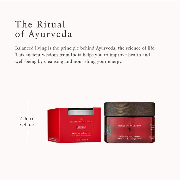 RITUALS Ayurveda Body Cream & Refill Set - Skin Moisturizer with Sunflower Oil, Sweet Almond Oil & Himalaya Honey - 14.8 Fl Oz