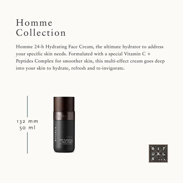 RITUALS Anti-Ageing Face Cream from the Homme Collection, With Vitamin B3 & Peptides Complex - Moisturising & Invigorating Properties