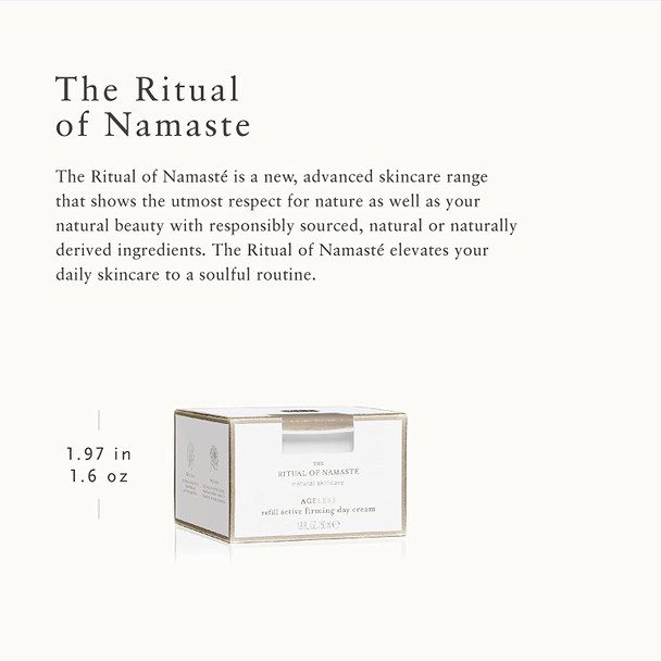 RITUALS Namaste Natural Active Firming Day Cream Refill - Face Moisturizer & Neck Cream with Gotu Kola, Shea Butter, Sesame Oil & Holy Lotus - 1.6 Fl Oz