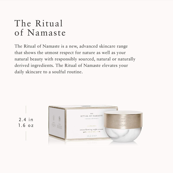 RITUALS Namaste Natural Active Firming Night Cream - Nourishing Neck & Face Cream with Gotu Kola & Holy Lotus - 1.6 Fl Oz