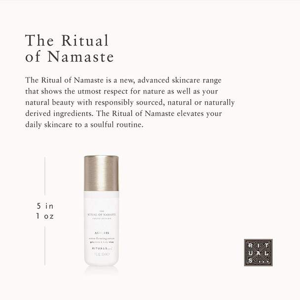 RITUALS Namaste Active Firming Serum - Neck & Face Serum for Glowing Skin with Gotu Kola, Holy Lotus, Sesame Oil, Licorice Root Extract & Lavender Oil - 1 Fl Oz