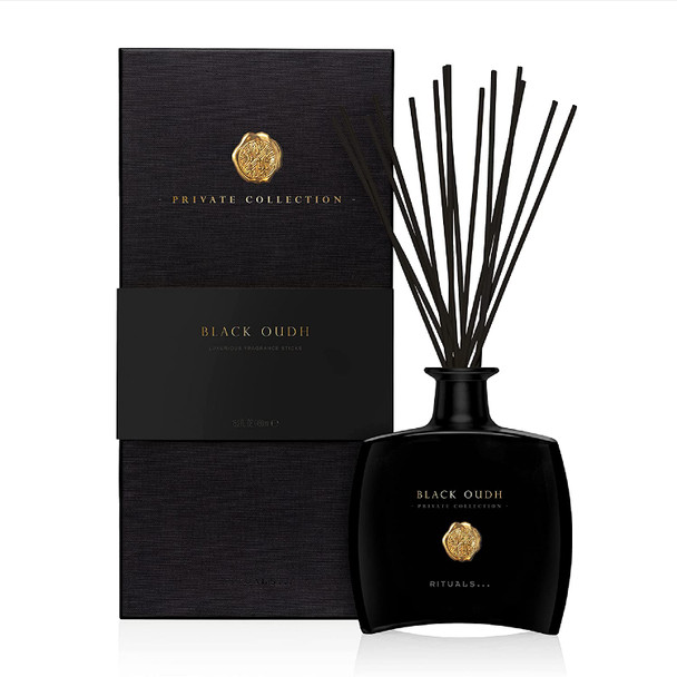 RITUALS Black Oudh Luxury Oil Reed Diffuser Set - Fragrance Sticks with Black Oudh & Patchouli - 15.2 Fl Oz