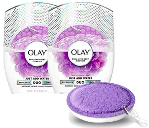 Olay Body Wash Cleansing And Exfoliating Shower Disk, Just Add Water, 60 Uses Multipack (2-Pack)