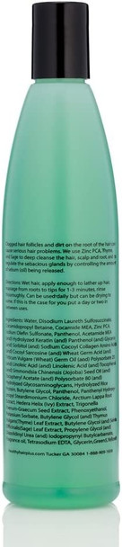 Follicleanse Shampoo 12 oz Zinc PCA Formula That Reduces Oily