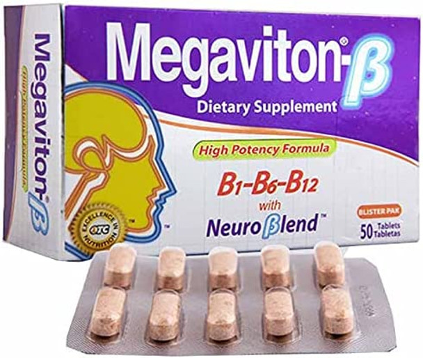 Megaviton-b Dietary Supplement High Potency Formula 50 Tablets