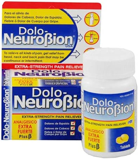 Dolo Neurobion 30 Tablets - Pain Reliever, Fever Reducer, Extra Strength, Fuerte, Alivia El Dolor, Reduce La Fiebre
