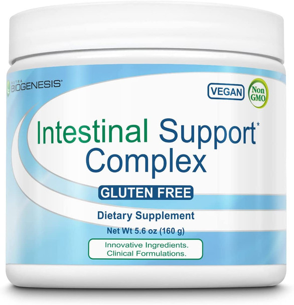 Nutra BioGenesis - Intestinal Support Complex - Slippery Elm, DGL, Marshmallow & L-Glutamine for Intestinal Support - Gluten Free, Vegan, Non-GMO - 160 g